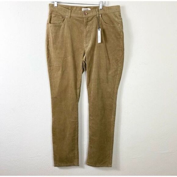 Taylor Stitch The Democratic All Day Pant in British Khaki Tan Corduroy Mens NEW - Picture 1 of 8